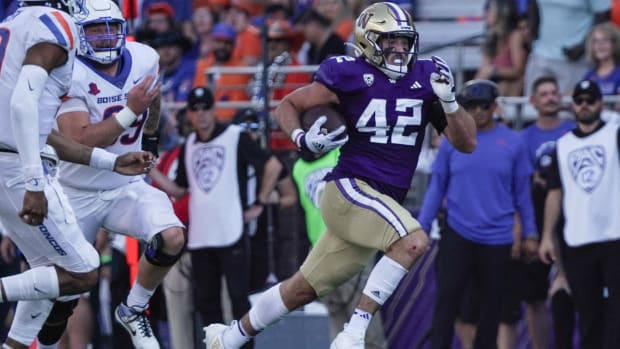 Carson Bruener had a 33-yard interception return against Boise State.